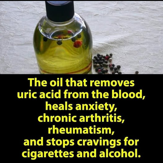 The oil renowned for eliminating uric acid from the bloodstream, alleviating anxiety, chronic arthritis, rheumatism, and reducing cravings for cigarettes and alcohol.